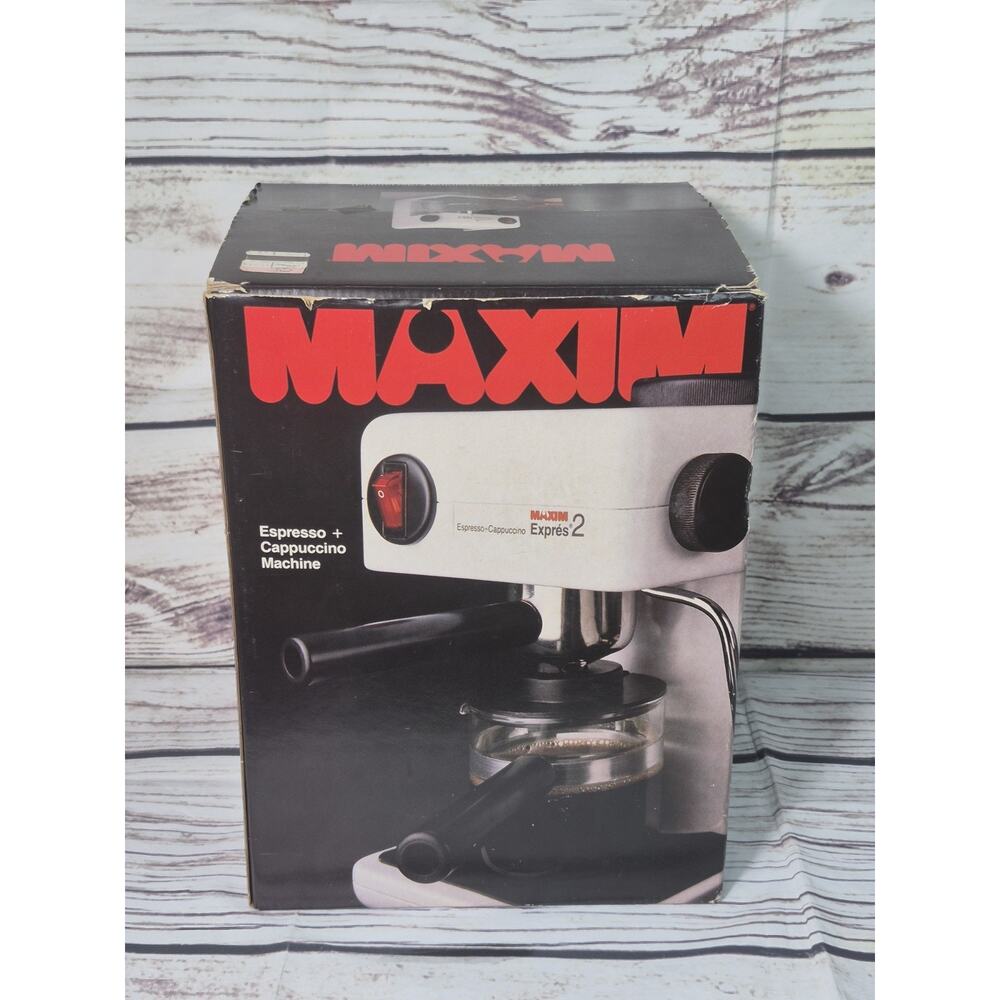 Maxim Expres2 Espresso Cappuccino Machine EX-202 Original Box NOT TESTED